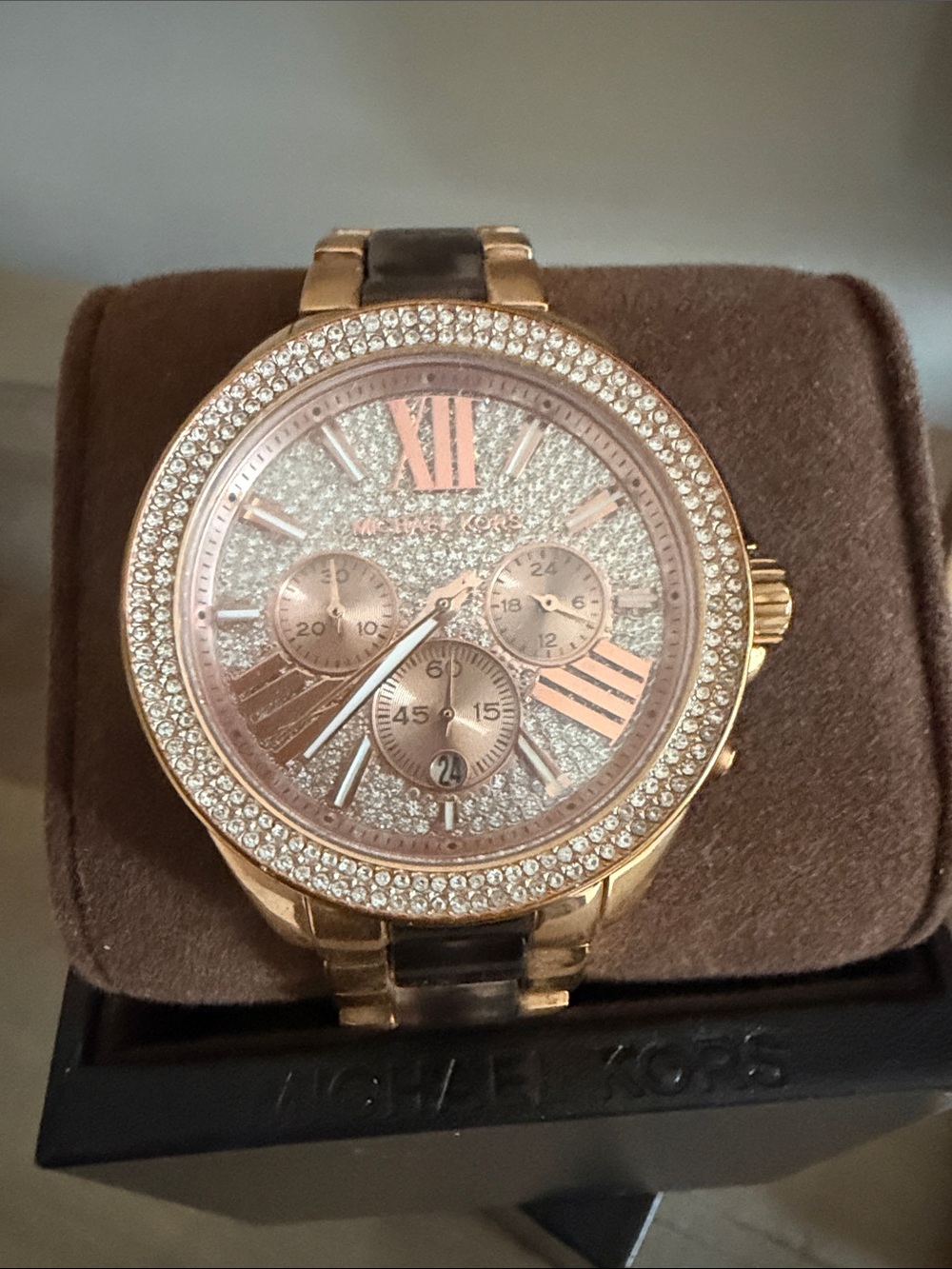 Michael Kors tortoise band women’s watch